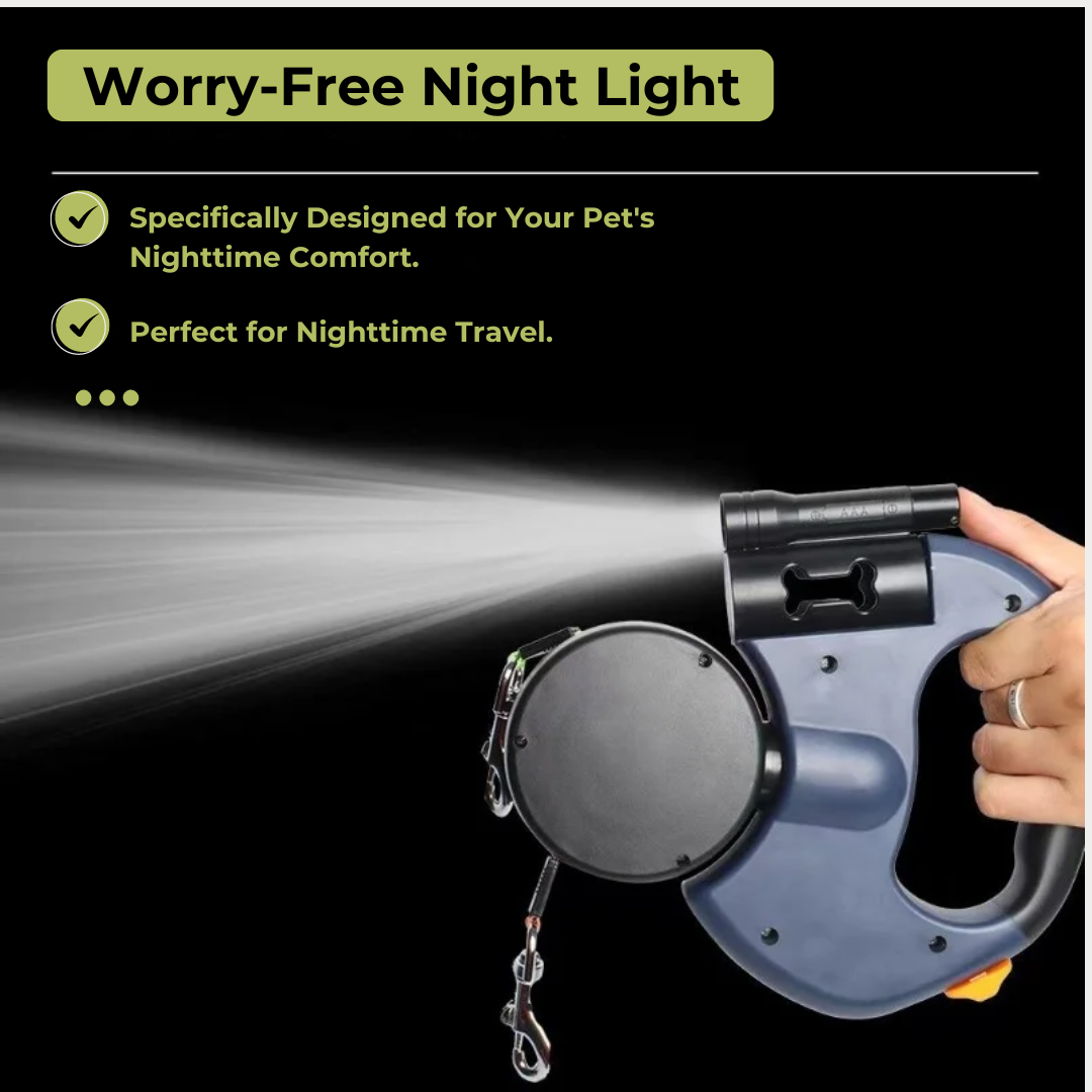 Dual Dog Rope Leash With Light